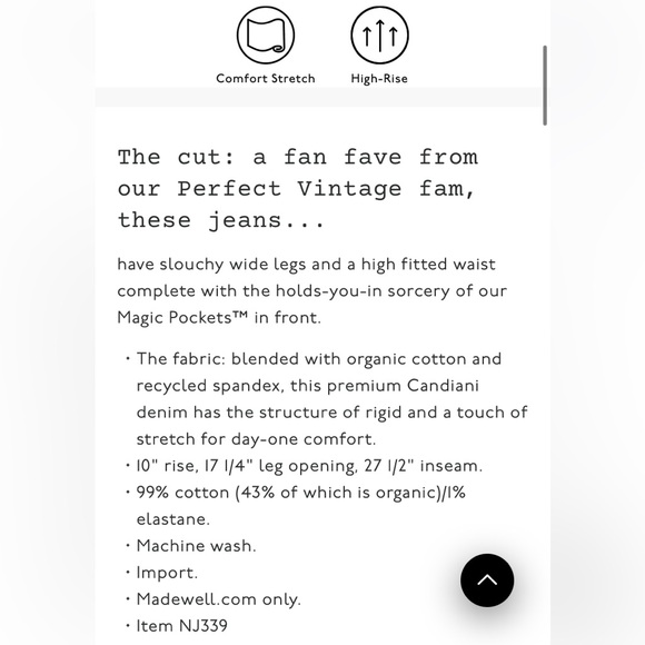 The Petite Perfect Vintage Wide-Leg Jean in Chartwood Wash - Picture 10 of 11